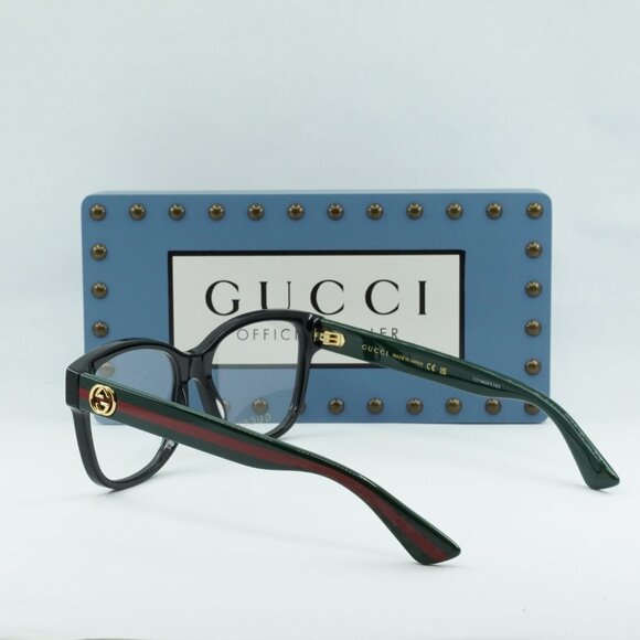 Final Price! Gucci GG0038ON 011 Black/Green Eyeglasses 54mm - Picture 4 of 11